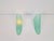 Vintage Triangular Conical Wall Sconces in Green Frosted Glass, 1990s, Set of 2 For Sale - Image 6 of 15