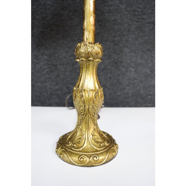 Gold Gilt-Stick Lamps/Pair For Sale In Philadelphia - Image 6 of 13