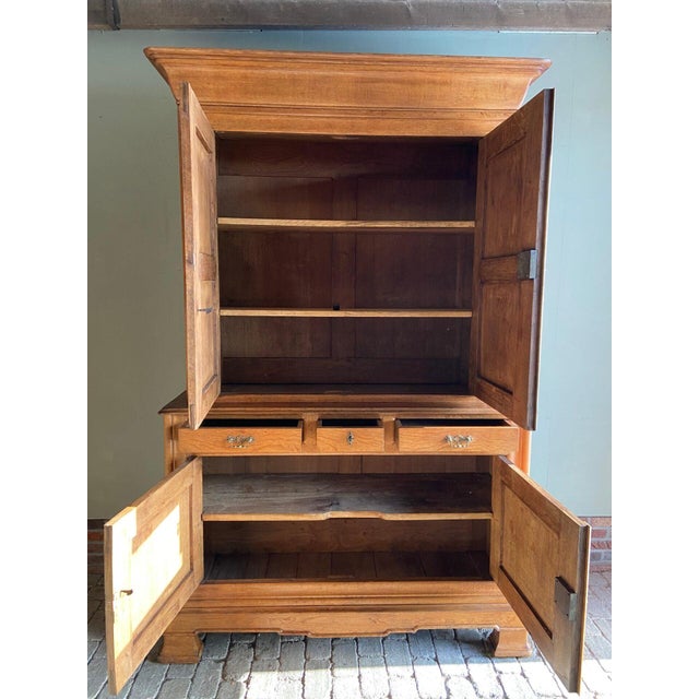 19th century French oak Louis Philippe sideboard. The dimensions are 230x147x52/42 (hxwxd). Can be transported in three...
