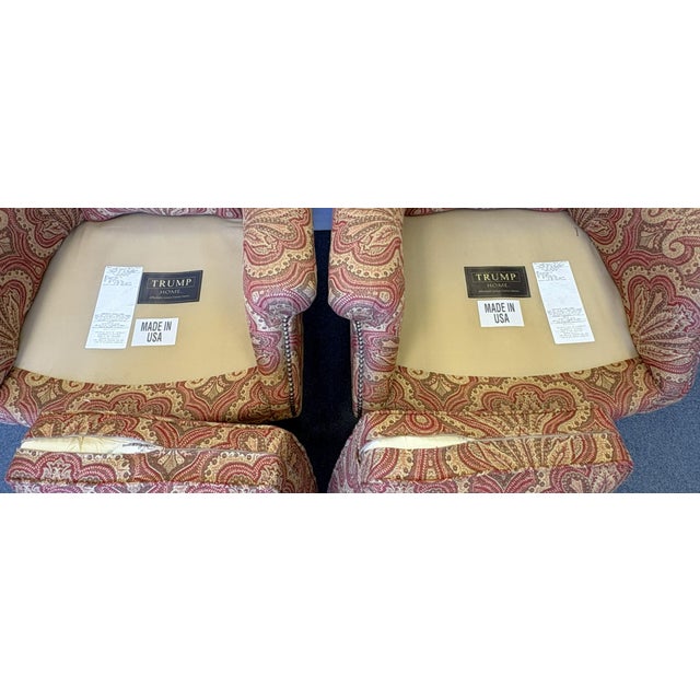 Lexington Home Brands Wing Chairs With Nailhead Trim - A Pair For Sale - Image 16 of 18