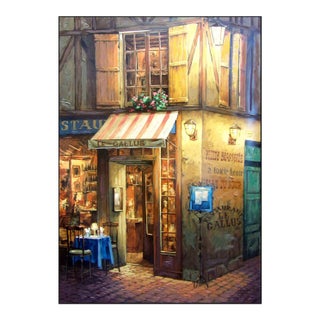 Viktor Shvaiko "Lights From the Window" Hand Signed Unframed Canvas For Sale