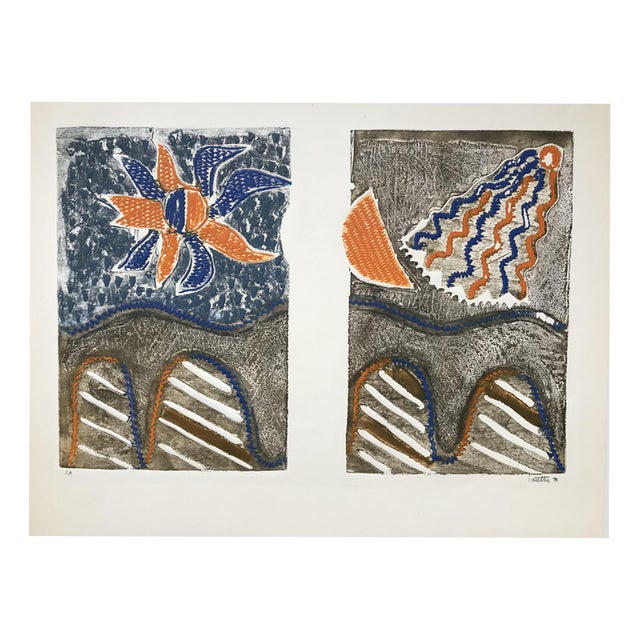 Otter B, The Bridge, 1990, Carborundum Etching For Sale