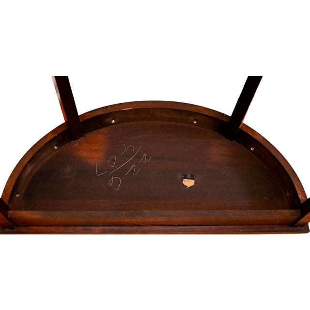 Antique Columbia Manufacturing Company Federal Style Demilune Table For Sale In New York - Image 6 of 8