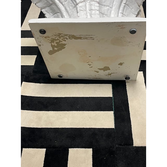 Vintage Like Serge Roche Hollywood Regency Palm Leaf Coffee Table Pedestal For Sale - Image 10 of 12