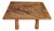 Andrianna Shamaris Minimalist Hand Carved Teak Wood Side Table or Coffee Table For Sale