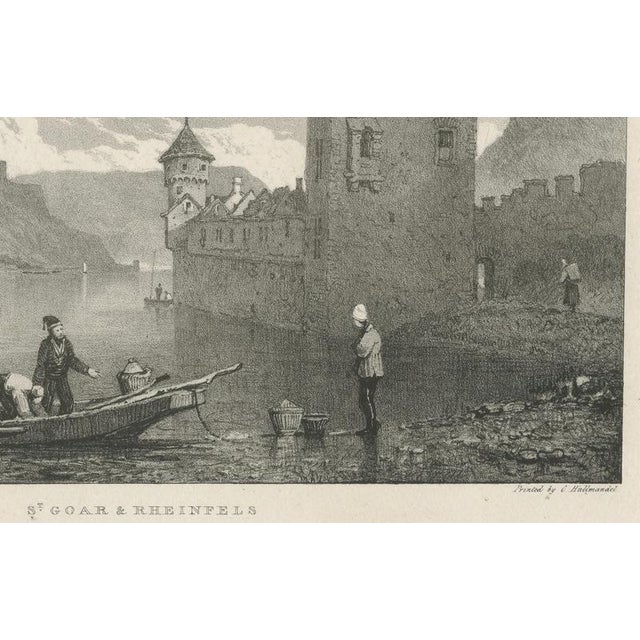 Paper After Prout, St Goar & Rheinfels Rhine View, Engraving, 1824 For Sale - Image 7 of 9