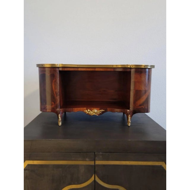 French Antique French Louis XV Style Kingwood Marquetry Signed Bibus For Sale - Image 3 of 11