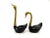 Black 1960s Mid-Century Rosenthal Netter Brass and Black Swan Sculptures, a Pair For Sale - Image 8 of 12