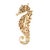 White Convertible Seahorse Ring to Pendant Estate Diamond 18k Yellow Gold Sz 7 Ocean For Sale - Image 8 of 8
