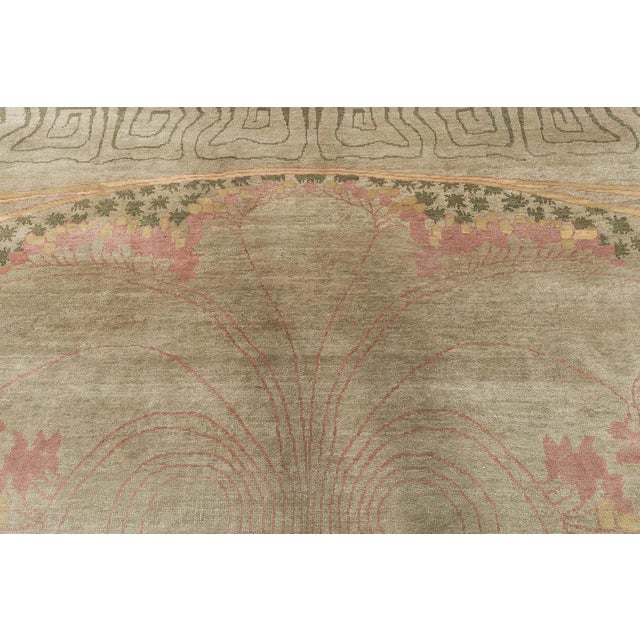 Modern Art Nouveau And Geometric Beige Rug "Naissance" by Doris Leslie Blau For Sale - Image 4 of 8