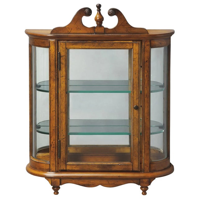 Traditional Melinda Wall Curio, Medium Brown For Sale - Image 3 of 3