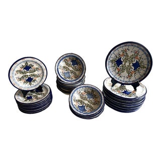 Vintage Talavera Pottery Set- 24 Pieces For Sale