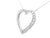 Metal 1950s White Gold Diamond Heart Pendant Necklace For Sale - Image 7 of 10