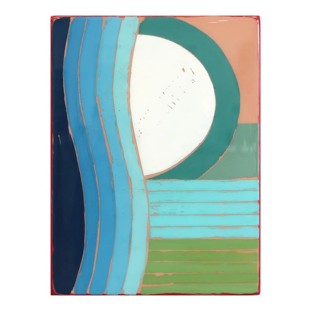 Time Zone 8 - Modern Resin Minimalist Rhythmic Geometric Abstraction Original Artwork by Ricky Hunt For Sale