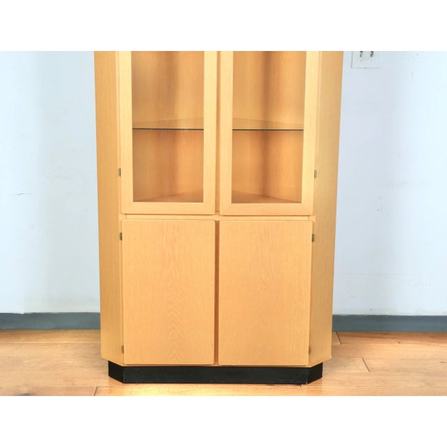 Mid-Century Modern Vintage Tall Corner Display Cabinet For Sale - Image 3 of 12