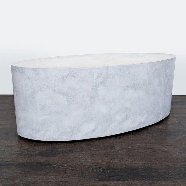 The "Rollerboy" Sculptural Concrete Oval Coffee Table is from Brooklyn-based sculptor and designer, Eric Weil. it is part...