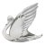 Circa 1947-1953 Heisey Clear Crystal Mold Blown Swan For Sale