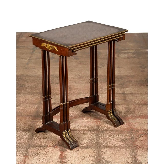19th-Century French Nesting Tables - Set of 3 For Sale - Image 5 of 10