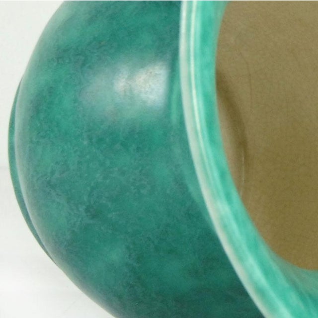 1920s English Green Glaze Pottery Vase, 1930s For Sale - Image 5 of 9
