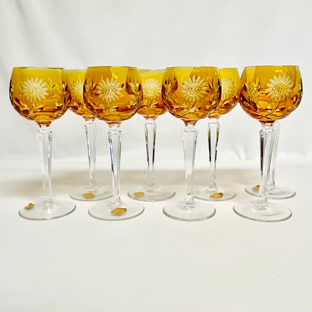 Vintage Home is pleased to present this gorgeous collection of German hand cut crystal wine glasses. They feature a...