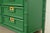 Mid-Century Hollywood Regency Campaign Green Lacquered Faux Bamboo Triple Dresser or Credenza by Stanley, Newly Refinished For Sale - Image 11 of 16