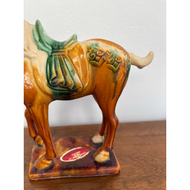 Chinese 1980s Tang Dynasty Style Drip Glaze Horse Figurine For Sale - Image 3 of 8