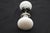 Metal Antique Milk Glass Chrome Passage Door Knob Set For Sale - Image 7 of 8