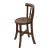 Chinoiserie Chinese Handmade Round Light Brown Stain Fok Side Chair W Back For Sale - Image 3 of 6