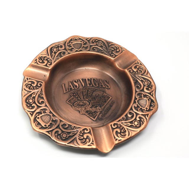 Vintage CopperColored Las Vegas Ashtray Chairish