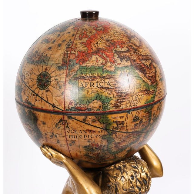 Vintage Atlas Holding the Globe Cocktail Cabinet, 1960s For Sale - Image 18 of 18