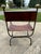 Vintage Italian Wrought Iron, Brass & Leather Curule Chair For Sale - Image 9 of 11