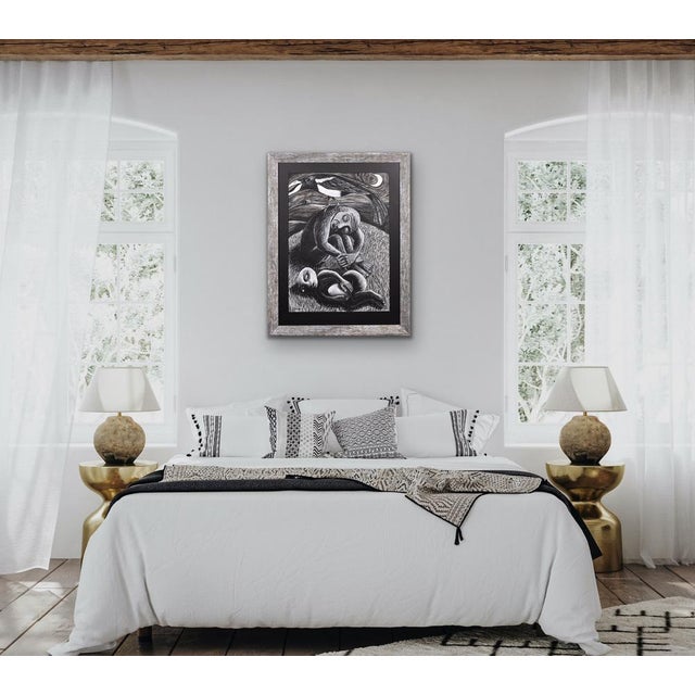 Julian Ruddock, The Thief, Pastel on Paper, 1980s, Pastel For Sale - Image 13 of 18