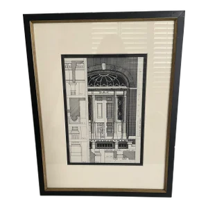 Vintage Architectural Rendering Print by James Polzois, Framed