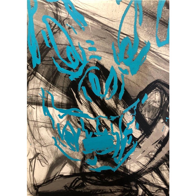 Abstract Dennis Balk, Hashish, Palestine Large Mixed Media Conceptual Abstract Painting For Sale - Image 3 of 6