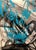 Abstract Dennis Balk, Hashish, Palestine Large Mixed Media Conceptual Abstract Painting For Sale - Image 3 of 6