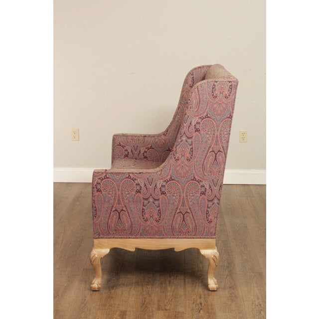 Late 20th Century Chippendale Style Custom Upholstered High-Back Settees - A Pair For Sale - Image 10 of 13