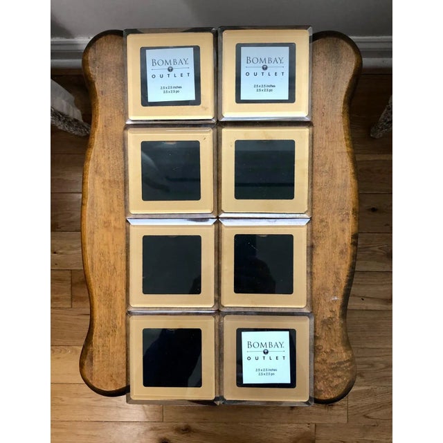 Vintage Glass Bead Bombay Picture Frame Coaster Set - 5 Pieces For Sale - Image 4 of 10