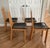 Contemporary 1980s Vintage Italian Wood and Brown Leather Chairs - In the Style of Pietro Costantini-Set of 4 For Sale - Image 3 of 18