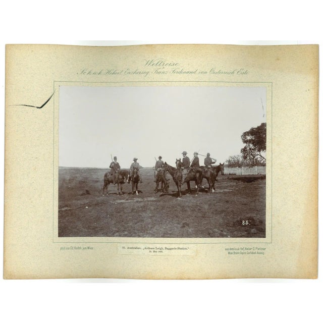 Australia - Arthurs Leigh Baggerie - Station - 24 May 1893 - is an original vintage photo, part of a journey to Asia and...
