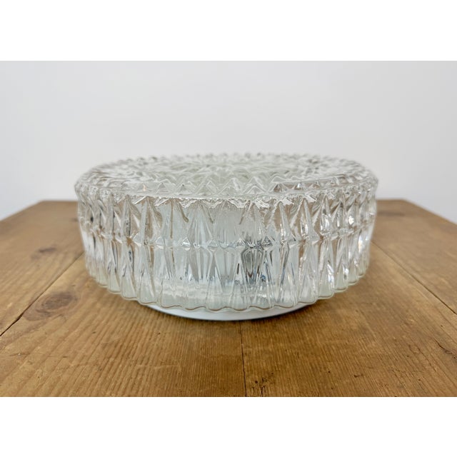Industrial Vintage Glass Wall Light, 1970s For Sale - Image 3 of 17