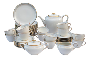 German Porcelain Coffee Service for 12 from Frisia, 1950s, Set of 39