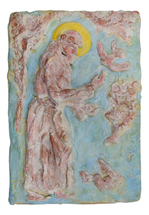 Sirio Pellegrini, Saint Francis, 1960s, Terracotta