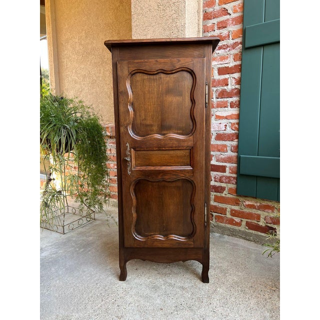 PETITE Vintage French Provincial Armoire Cabinet Louis XV Linen Cupboard c1940. Direct from France, a charming and highly...