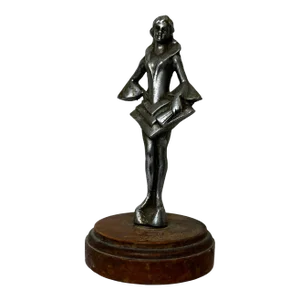 1930s Art Deco British Bronze Lady Dancer Car Mascot Figurine