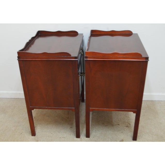 Baker Mahogany Nightstands a Pair For Sale - Image 15 of 17