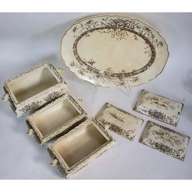 Late 20th Century Vintage Staffordshire Farmhouse Serving Pieces - Set of 4 For Sale - Image 5 of 11