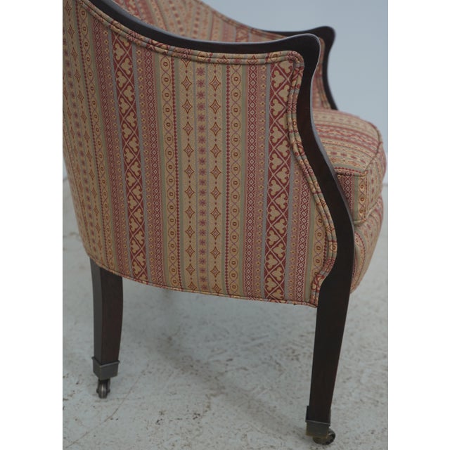 Pair of Hancock & Moore Upholstered Tub Barrel Back Chairs For Sale In Philadelphia - Image 6 of 18