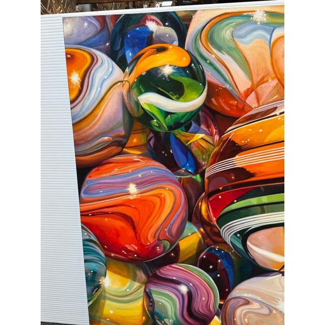 Patrick Bailey's Marbles Oil on Canvas, Signed For Sale In San Francisco - Image 6 of 12