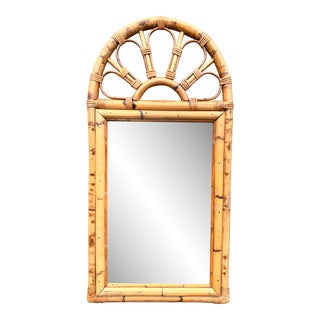 Bamboo and Rattan Mirror For Sale