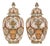 Tall Polychrome Delft Lidded Vases, 1940s, Set of 2 For Sale